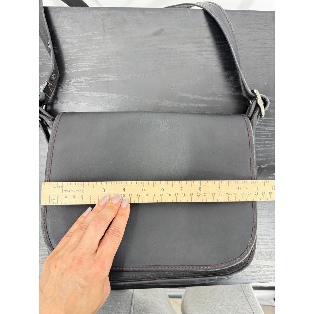 Coach 75th Anniversary Saddle Crossbody Bag Black Leather Limited Edition Flap - Picture 15 of 16